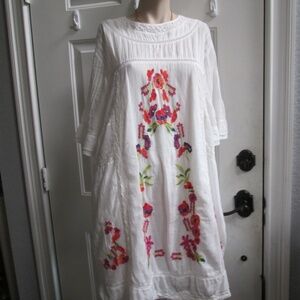 PHILOSOPHY white embroidered dress XL